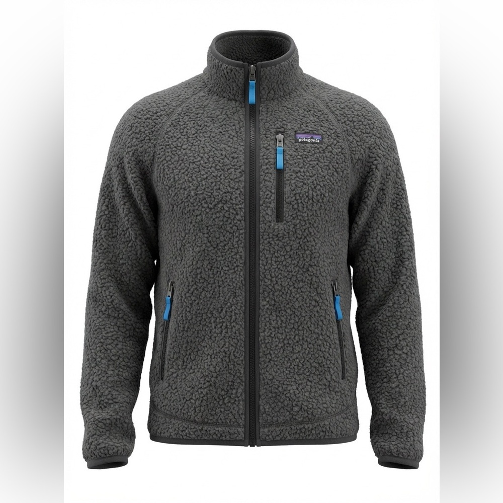 Patagonia Boys Retro Pile Fleece Jacket - Forge Grey, Sz L (12)